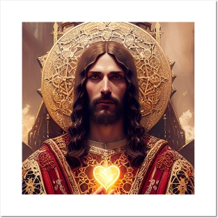 Christ's Burning Heart Posters and Art